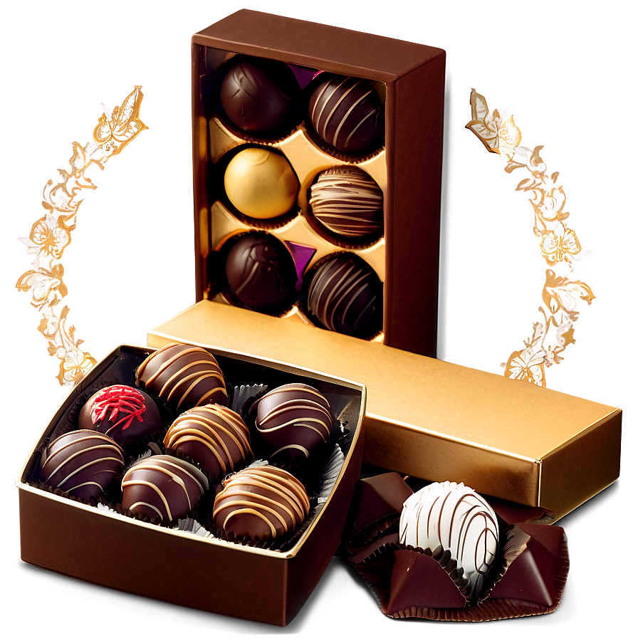 Box Of Chocolate Truffles Png 5 PNG