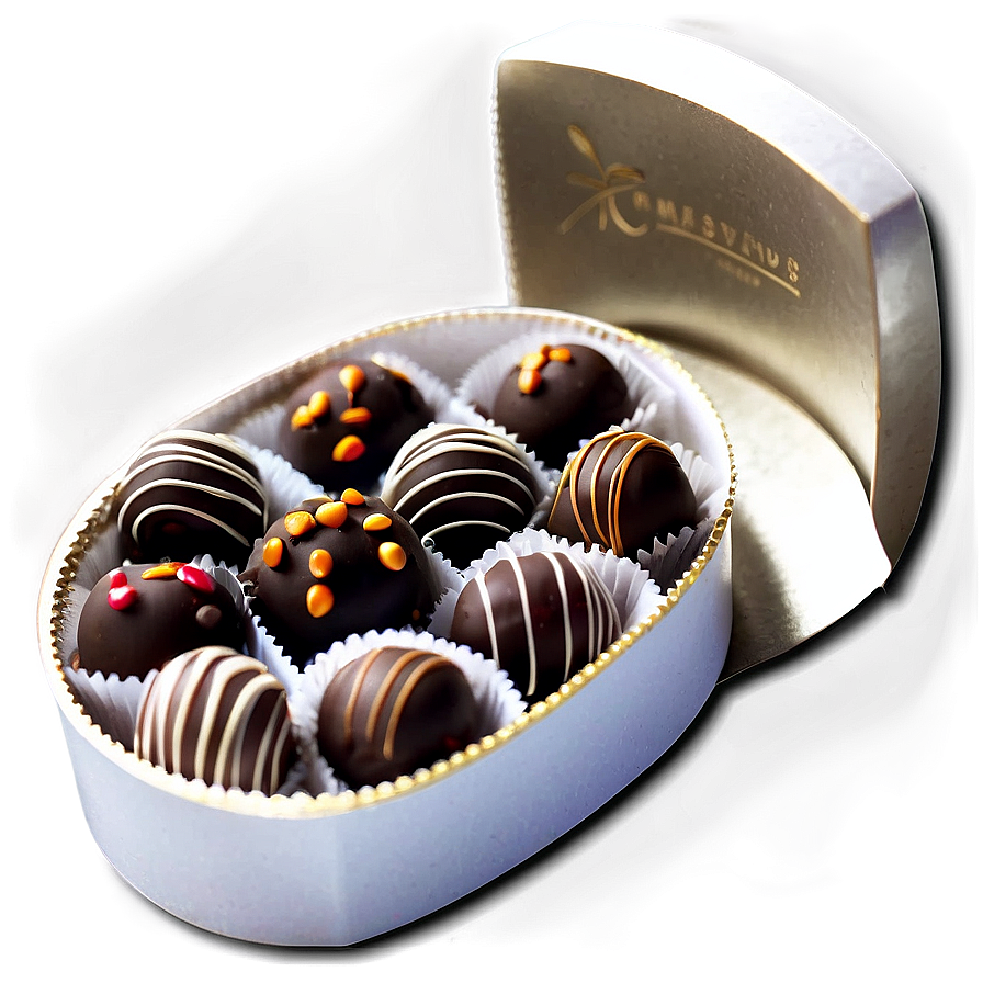 Box Of Chocolate Truffles Png Urd PNG