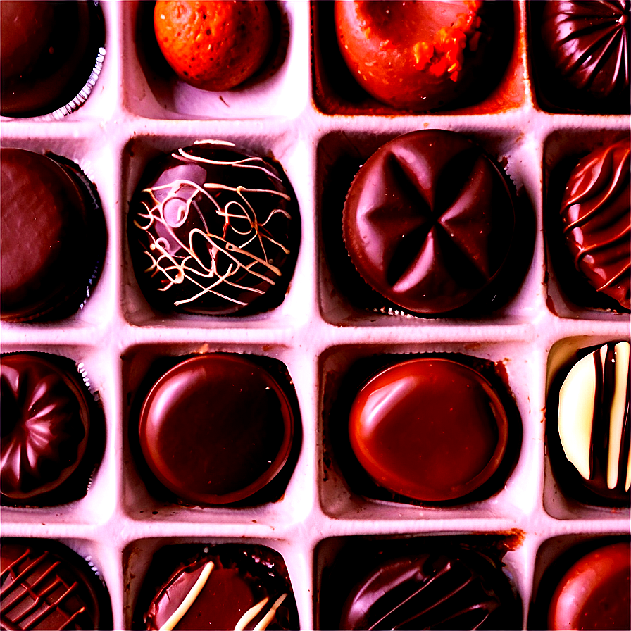 Box Of Hand-selected Chocolates Png Vil PNG