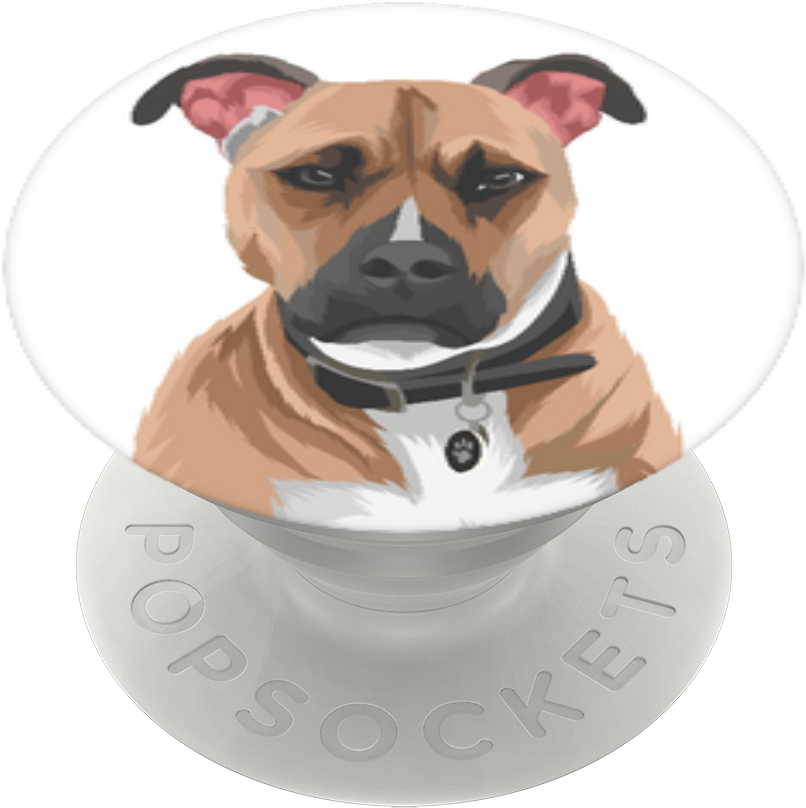 Boxer Dog Pop Socket Design PNG