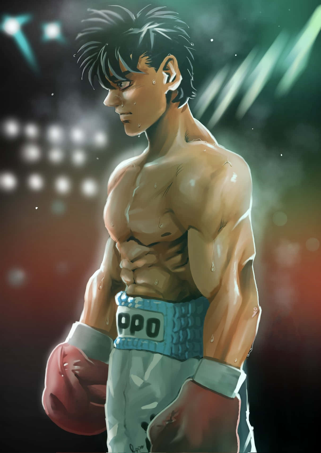 Boxer Readyfor Fight Illustration Wallpaper