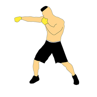 Boxer Throwing Punch Silhouette PNG