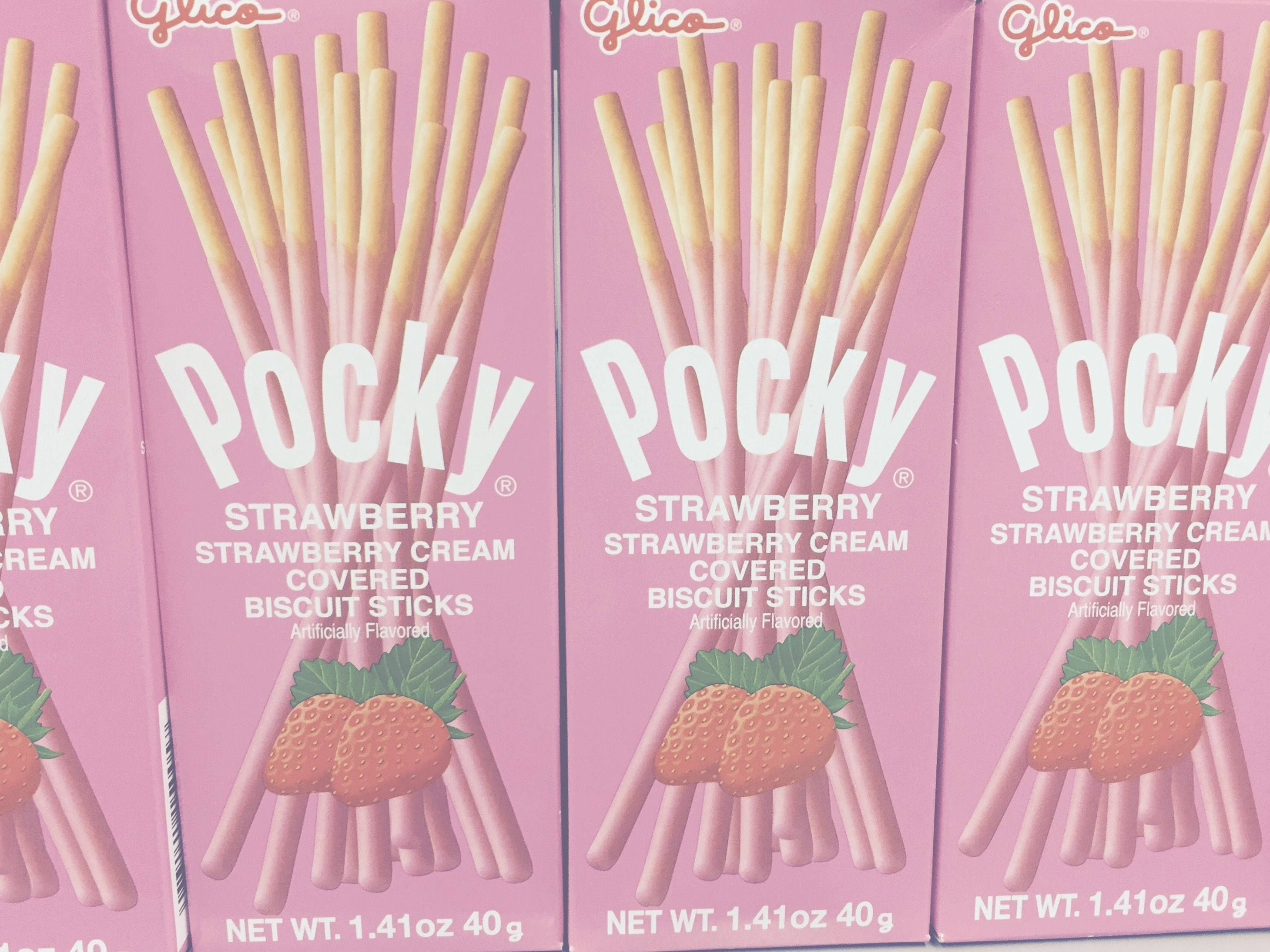 Boxes Of Pocky Strawberry Desktop Wallpaper