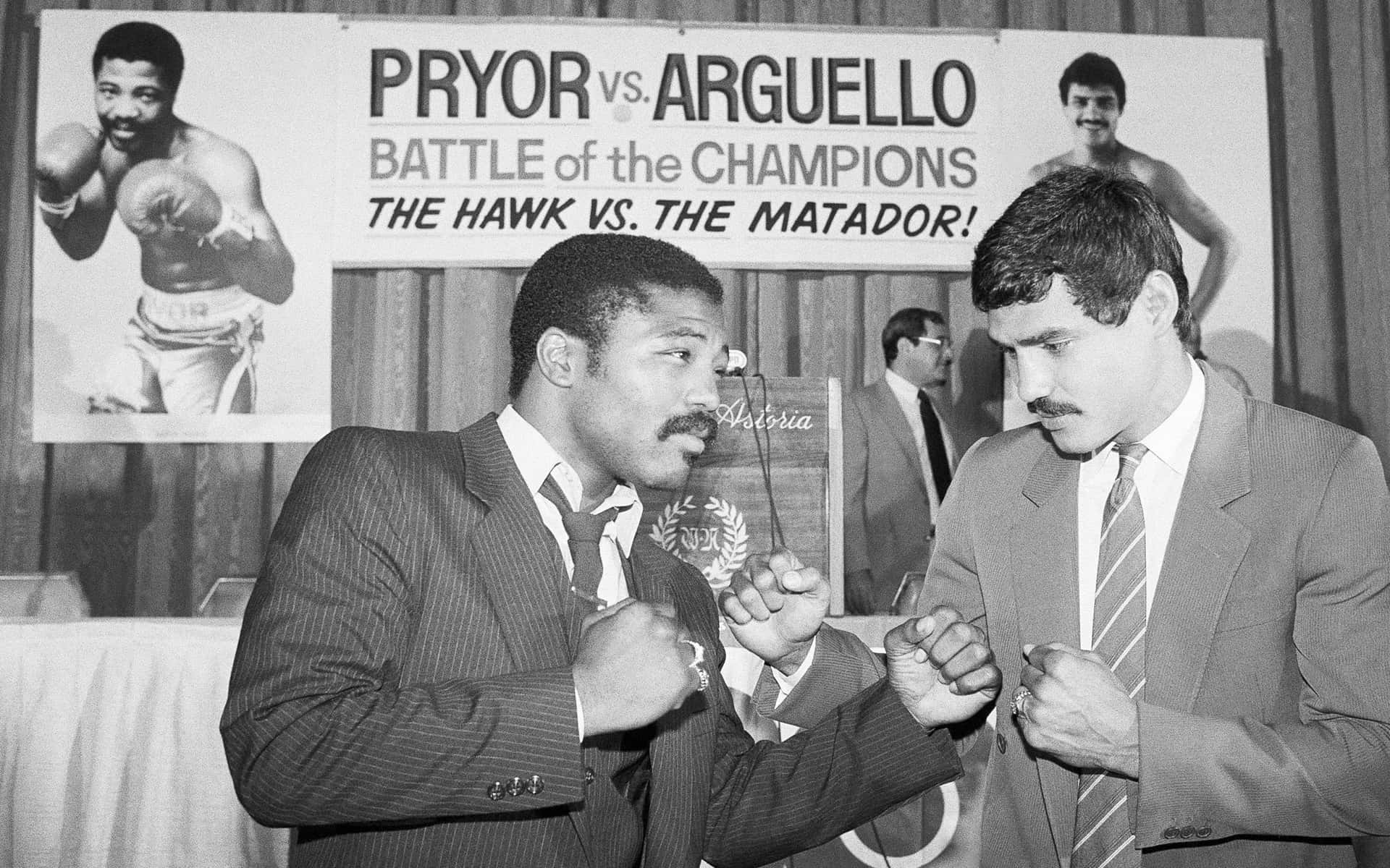 Boxing Mtahc Of Alexis Arguello And Aaron Pryor Wallpaper