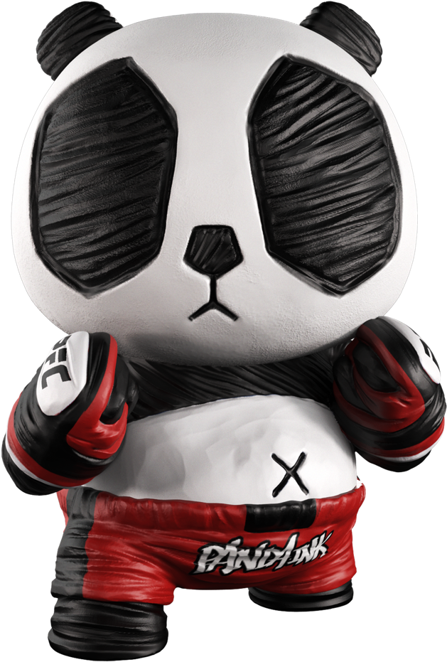 Boxing Panda Figurine PNG