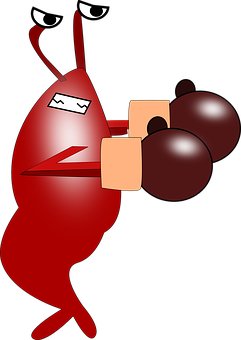 Boxing Red Blood Cell Cartoon PNG