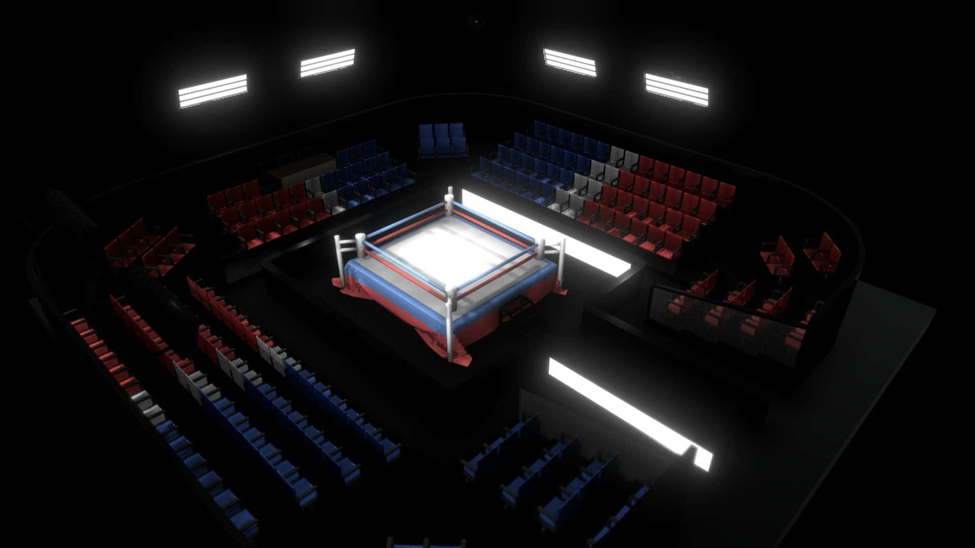 Boxing Ring Aerial Model Background