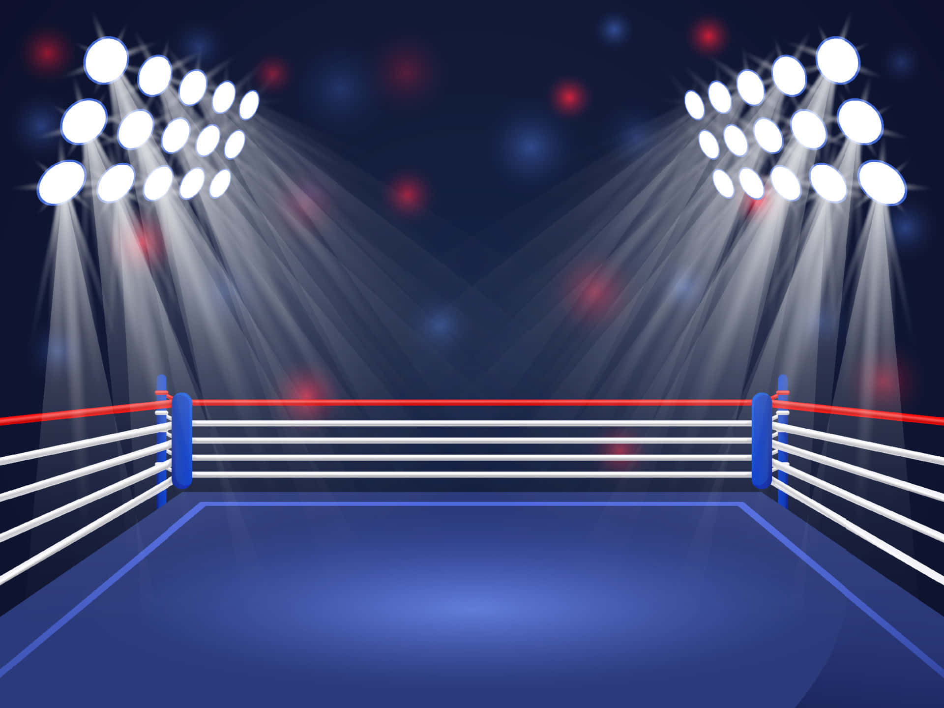 Boxing Ring Blue Floor Background