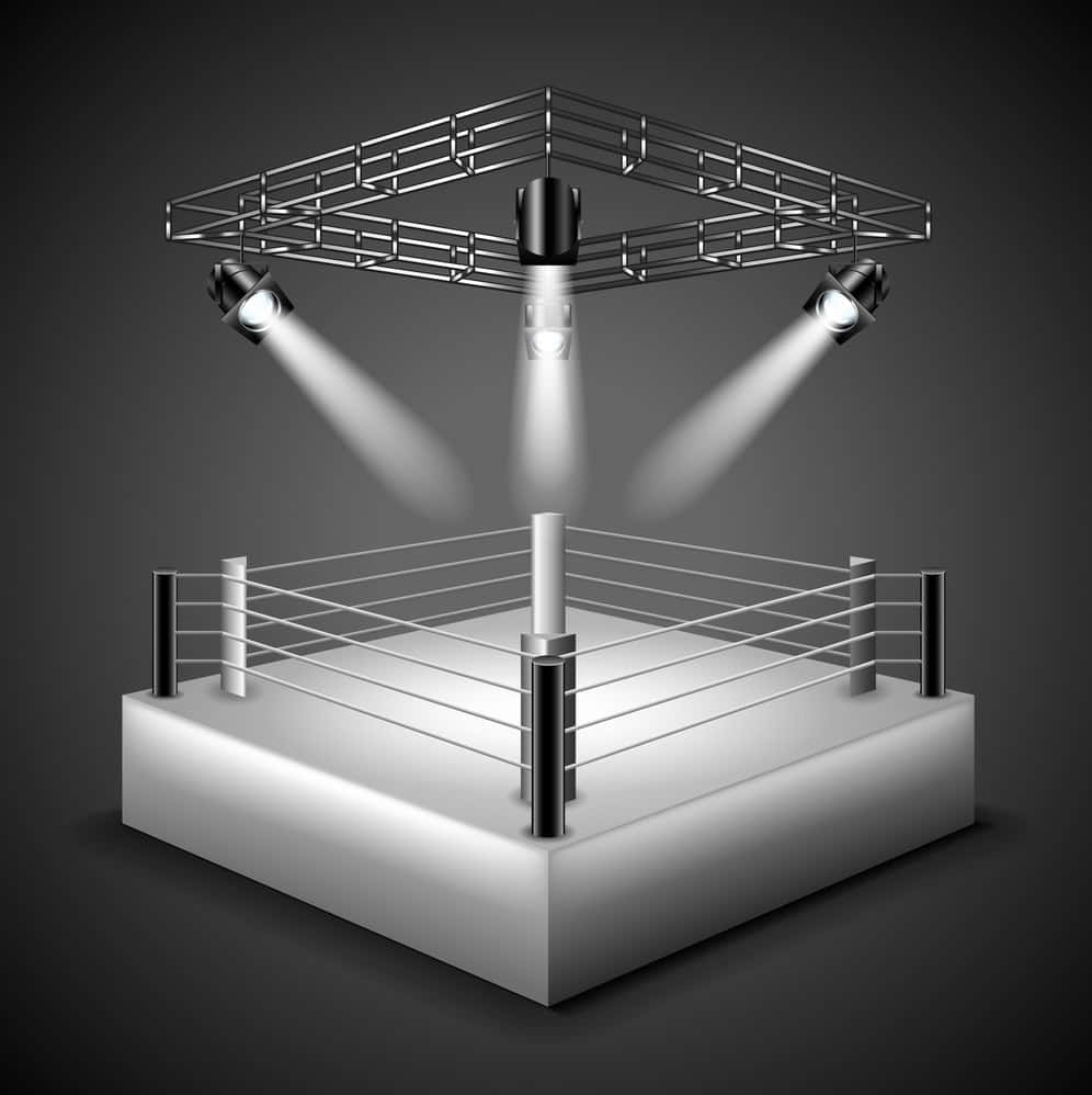 Boxing Ring 3D Empty Background