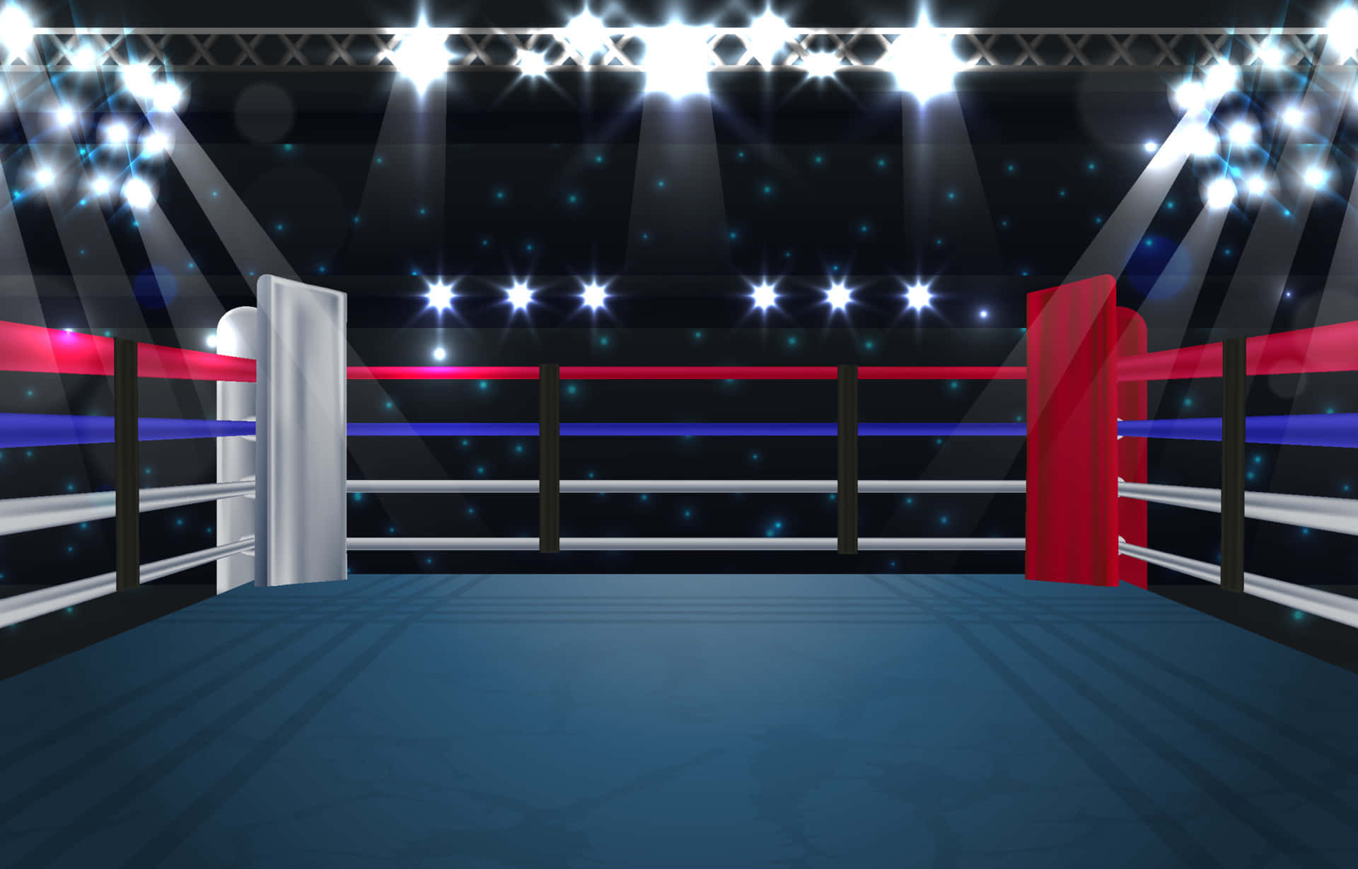 A Professional Boxing Ring Awaits the Next Fight