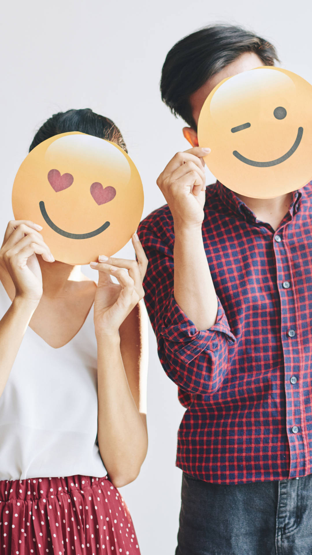 Boy And Girl Emoji Wallpaper