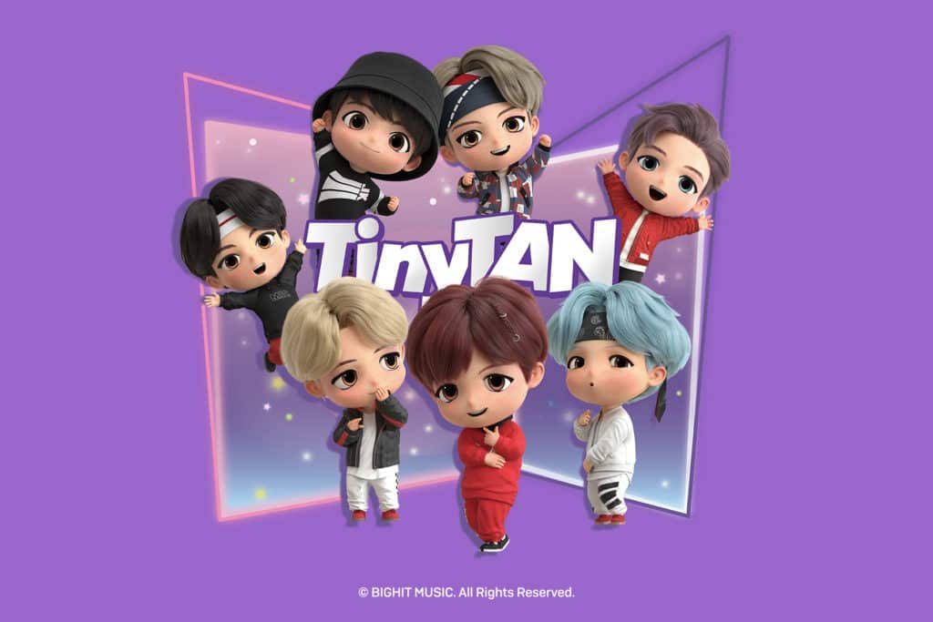 Boy Band Tiny Tan Bts In Purple Background