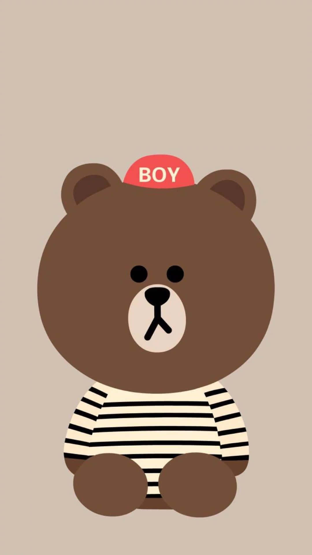 Boy Cap Bear Cartoon Wallpaper