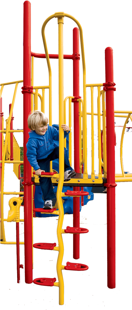 Boy Climbing Playground Equipment PNG