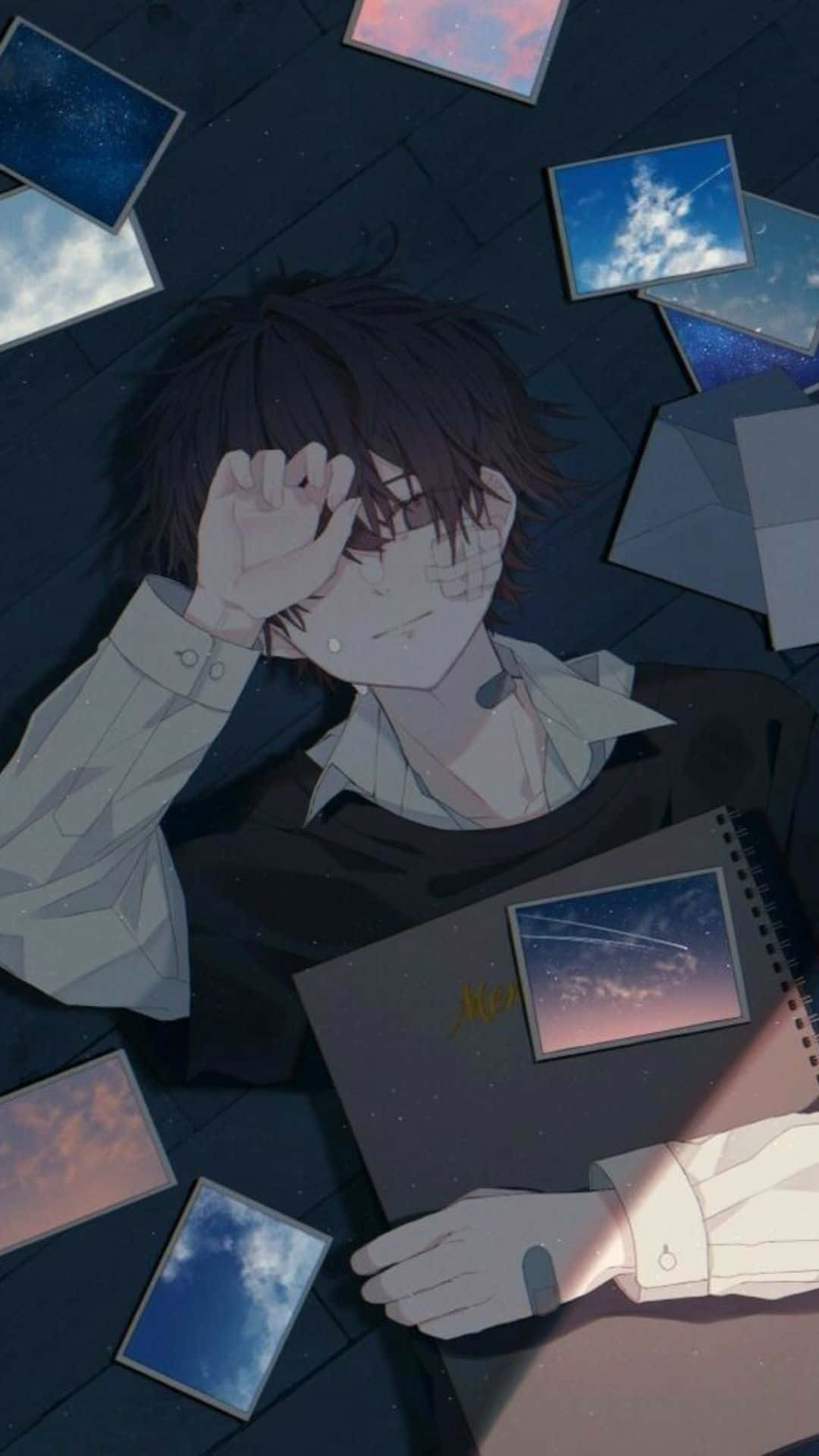 Boy Lying Down Dark Aesthetic Anime Pfp Wallpaper