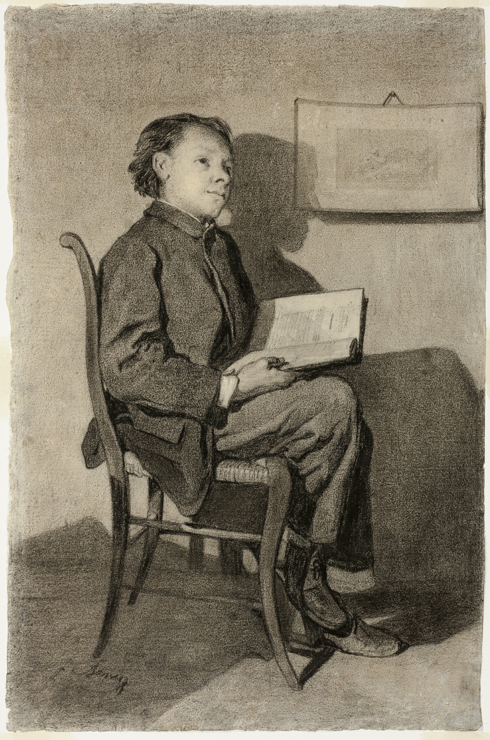 Boy Reading Wallpaper