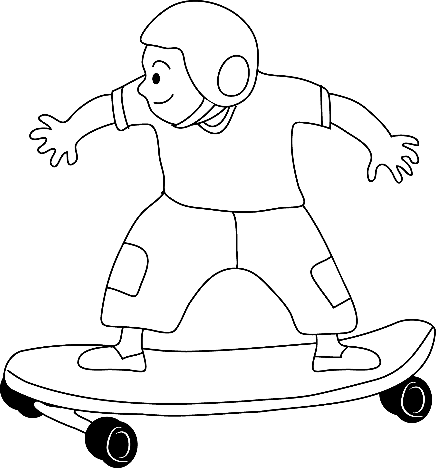 Boy Skateboarding Cartoon PNG