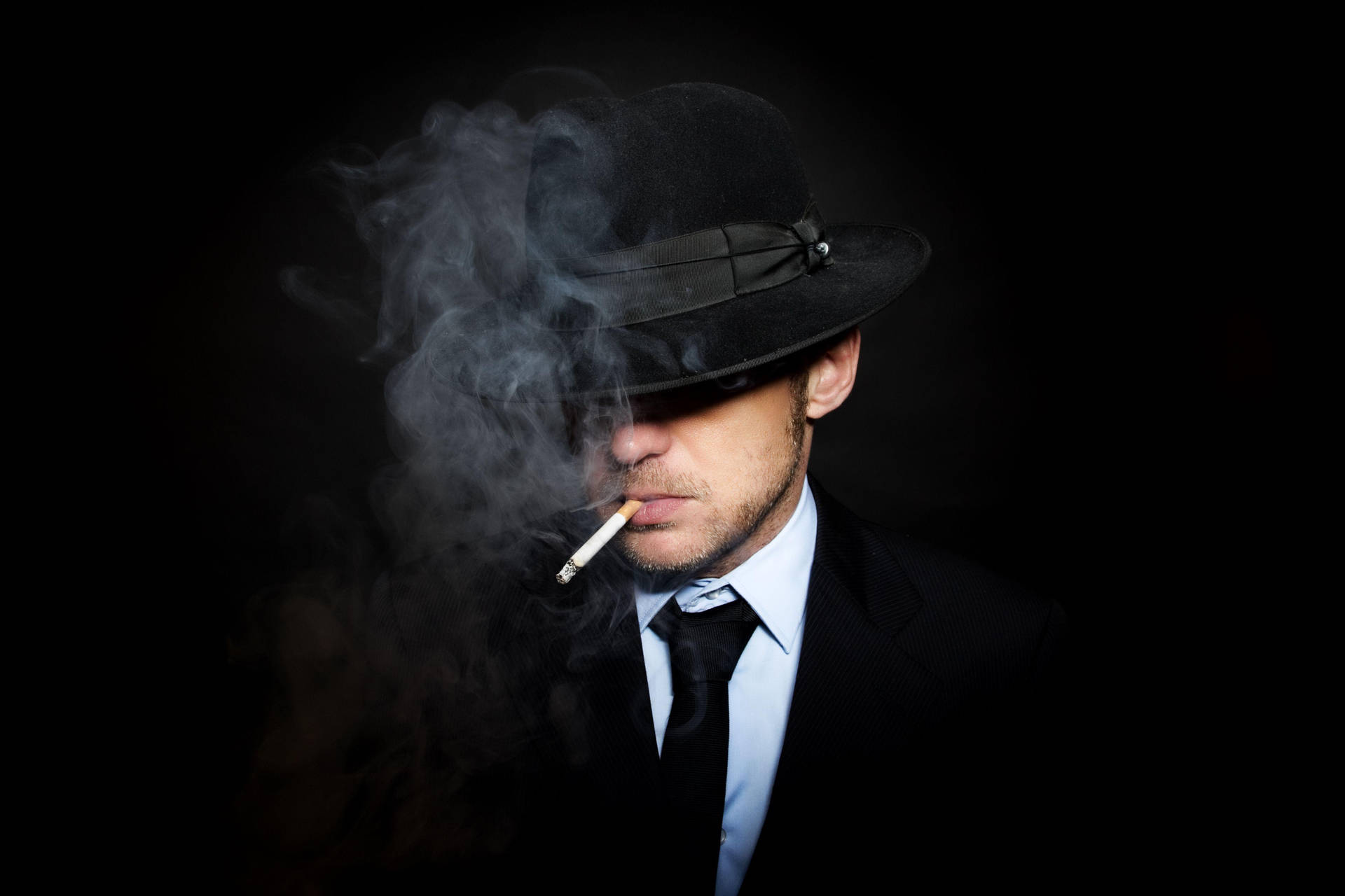 Boy Smoke With Suit And Tie Wallpaper