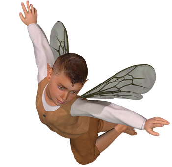 Boy_with_ Fairy_ Wings PNG