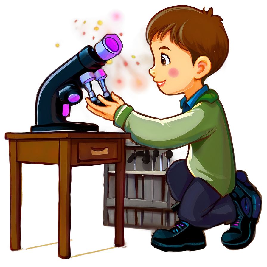 Download Boy With Microscope Png 16 | Wallpapers.com