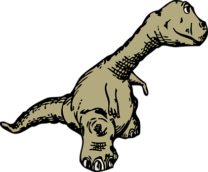 Brachiosaurus Silhouette Art PNG