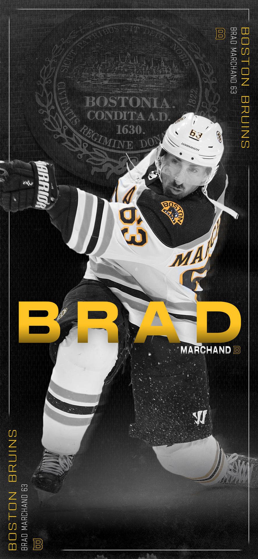 Brad Marchand Boston Bruins poster tapet. Wallpaper