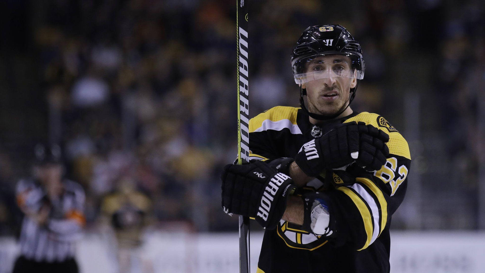 Caption: Brad Marchand: The Shining Star of NHL Wallpaper