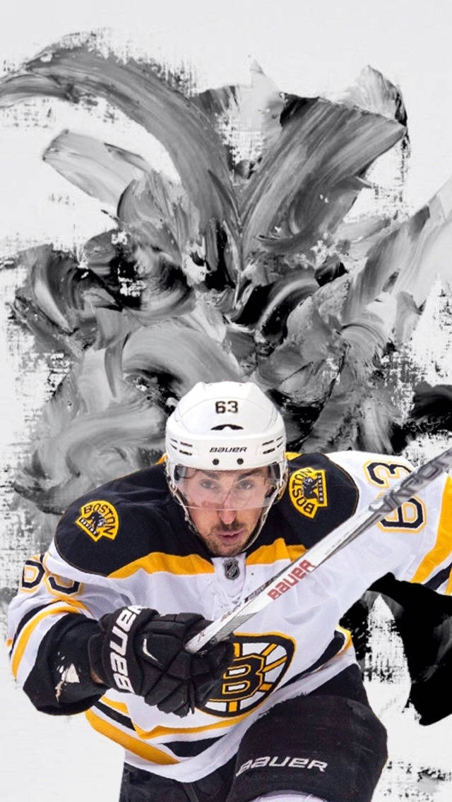 Brad Marchand, Boston Bruins, NHL, canadian hockey player, portrait, yellow  stone background, HD wallpaper