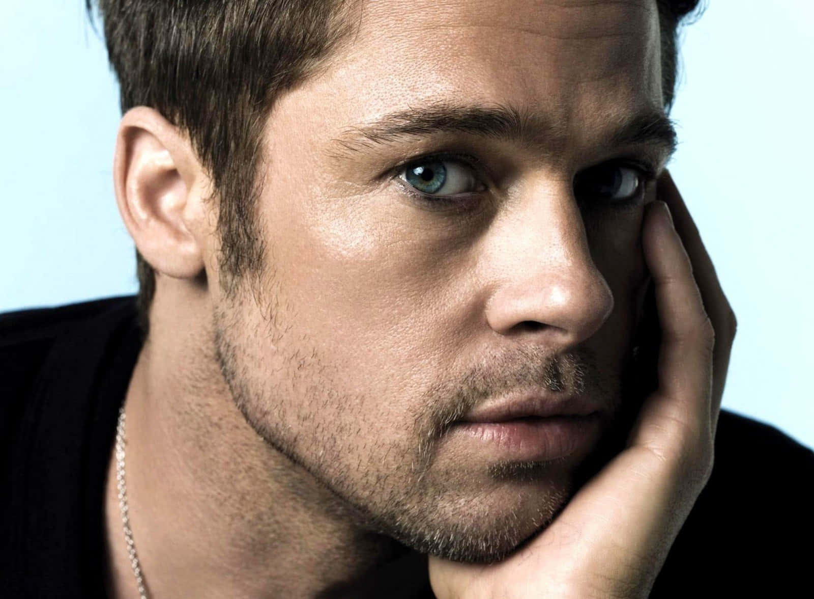Brad Pitt Looking Intensely Concentrated