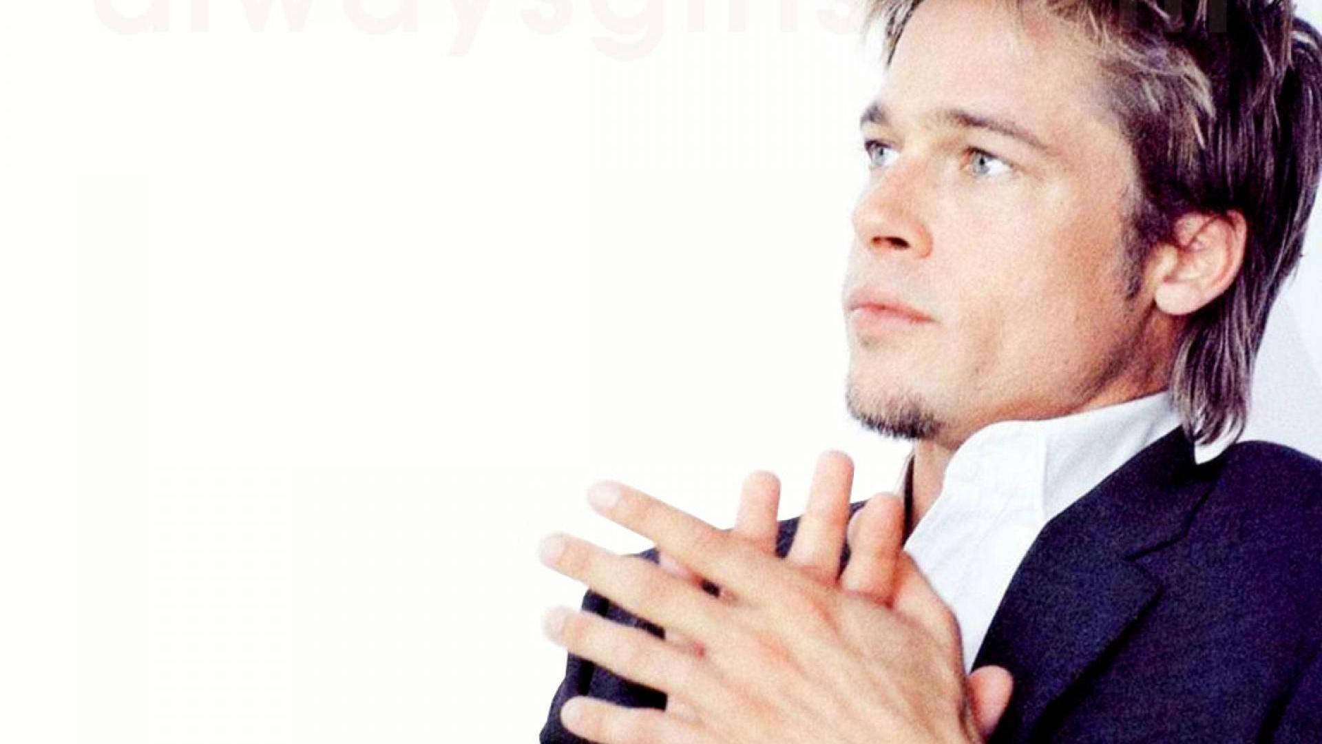 Brad Pitt Clasped Hands