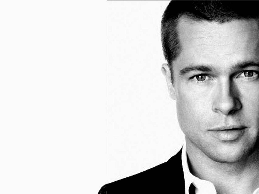 Brad Pitt Monochrome Portrait