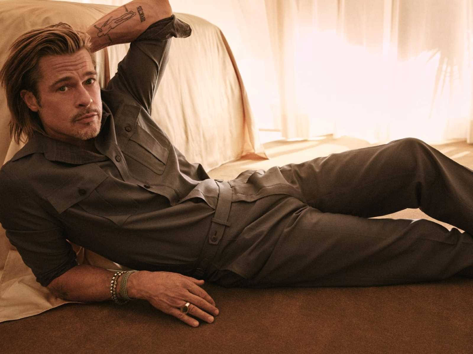 Brad Pitt Poses For Brioni Wallpaper