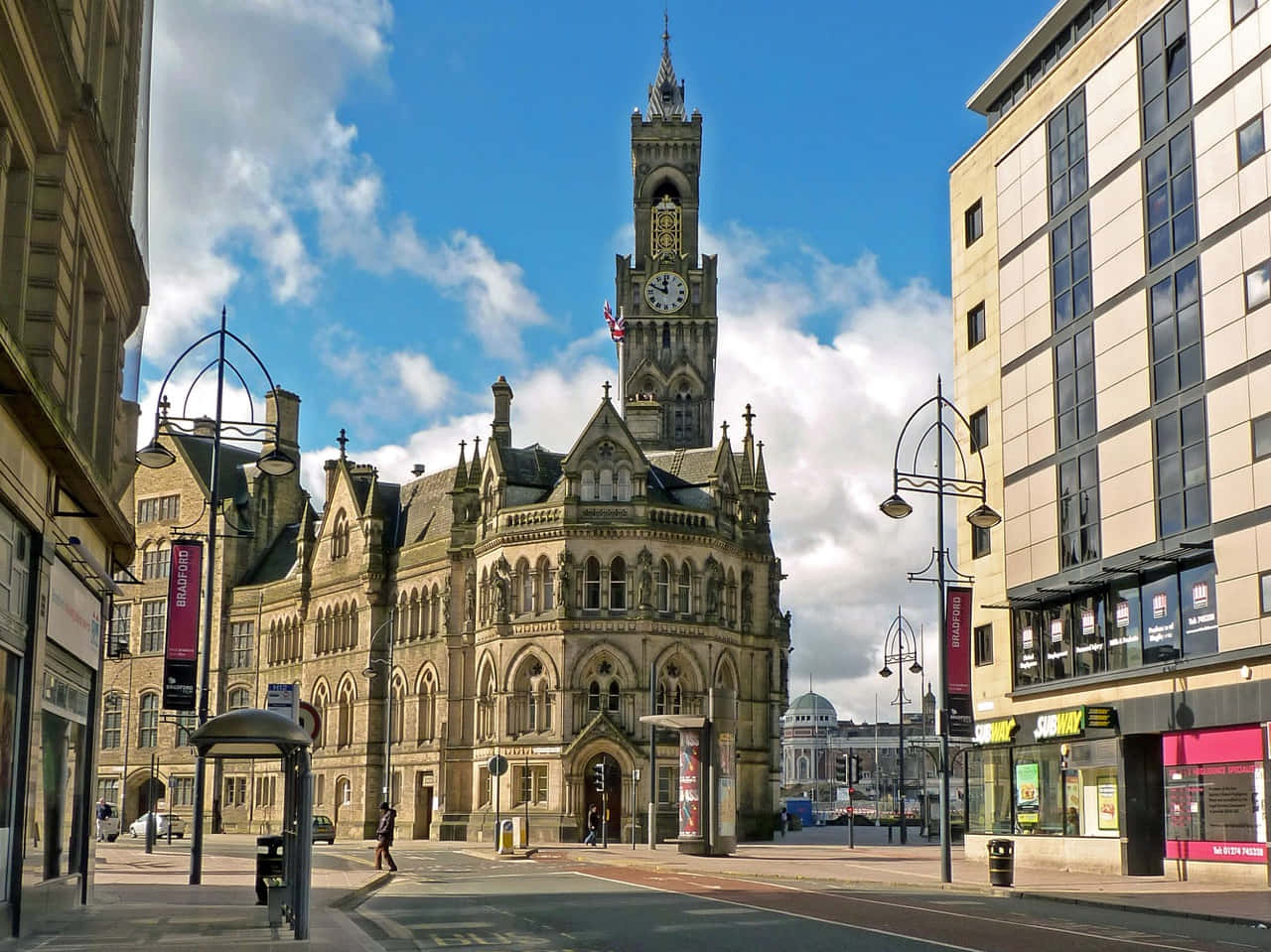 Bradford City Hall Clock Tower Wallpaper