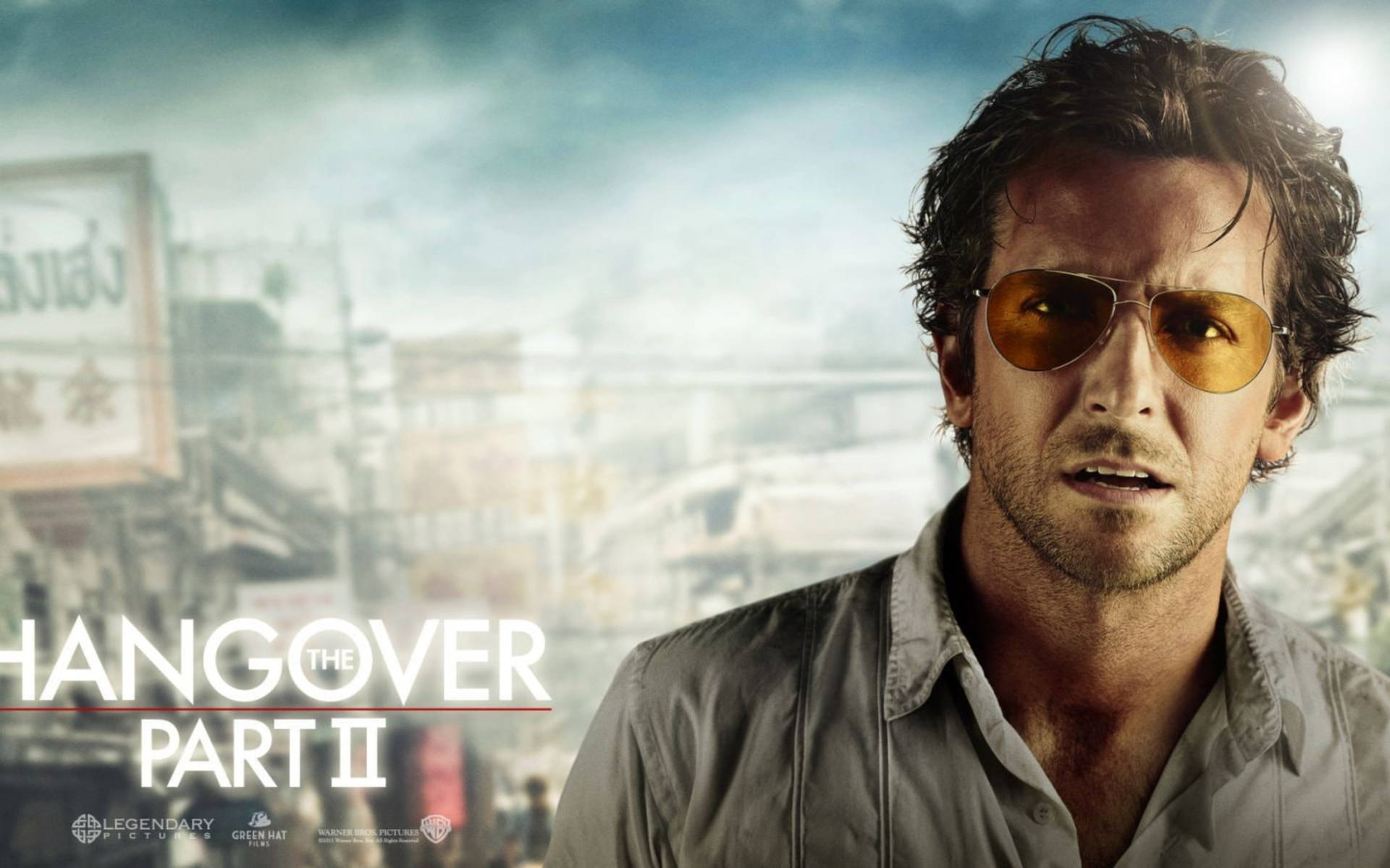 Bradley Cooper Orange Hangover Glasses Background