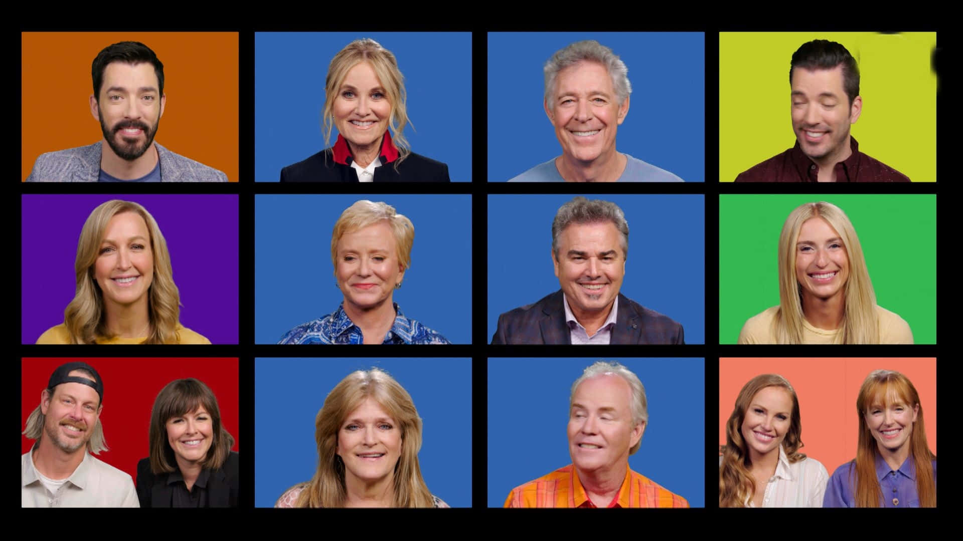 Ungrupo De Personas Está Sonriendo En Diferentes Colores. Fondo de pantalla