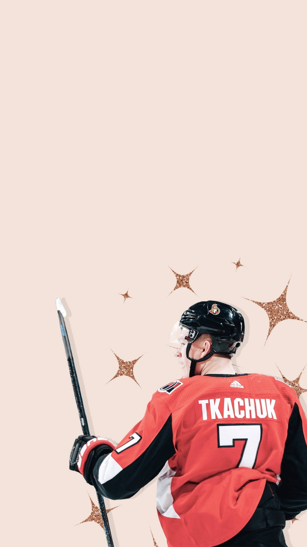Brady Tkachuk Glowing Fanart Showcasing His Athleticism Wallpaper