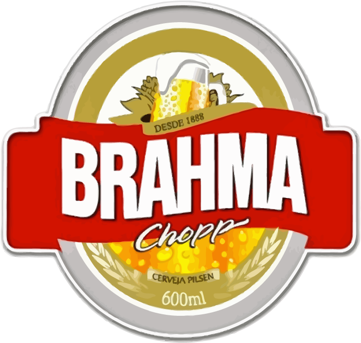 Brahma Chopp Beer Label PNG