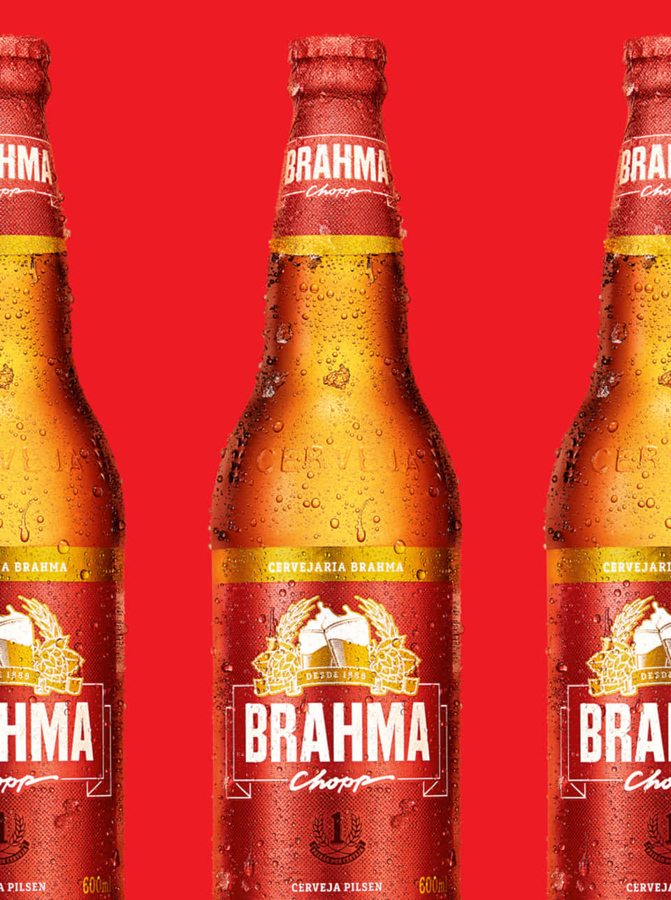 Brahma Chopp Pilsen Beer Bottles Digital Art Wallpaper
