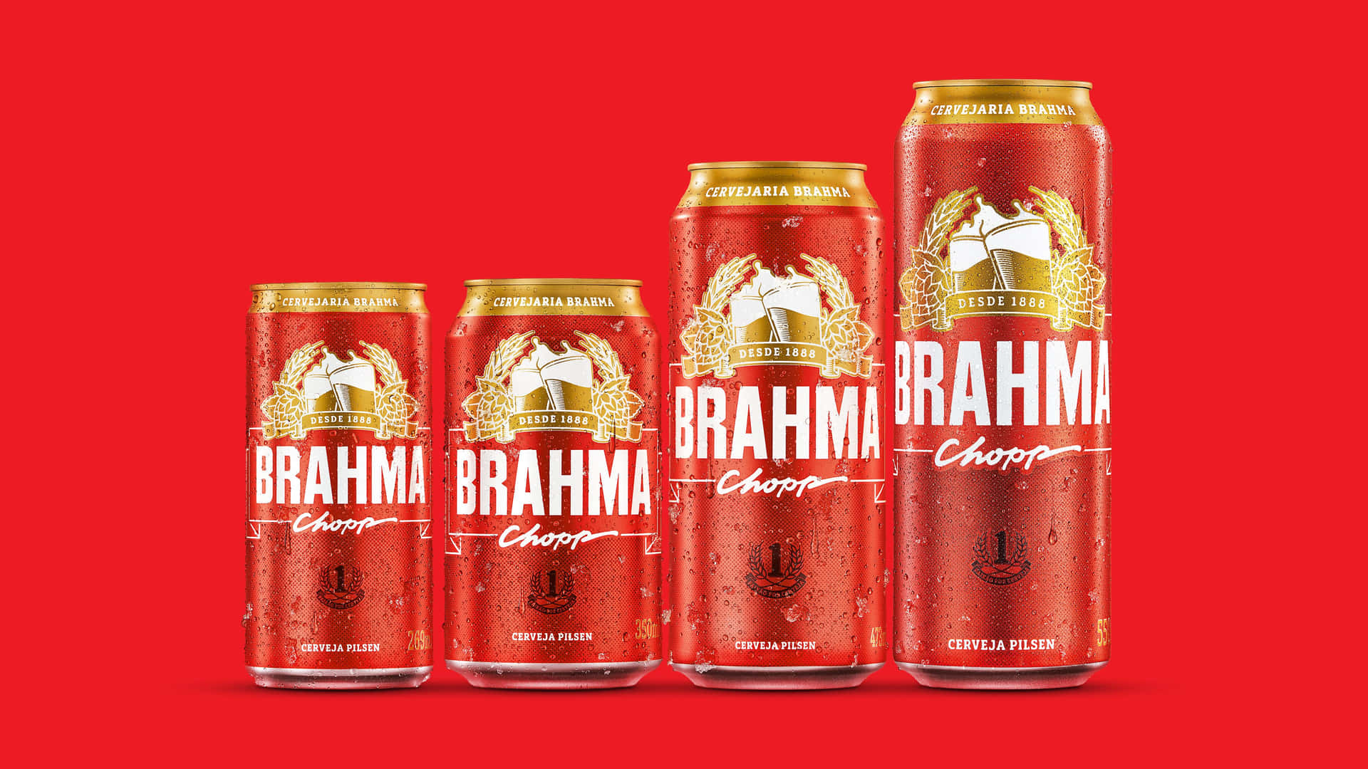 Brahma Chopp Pilsen Beer Can Sizes Illustration Wallpaper