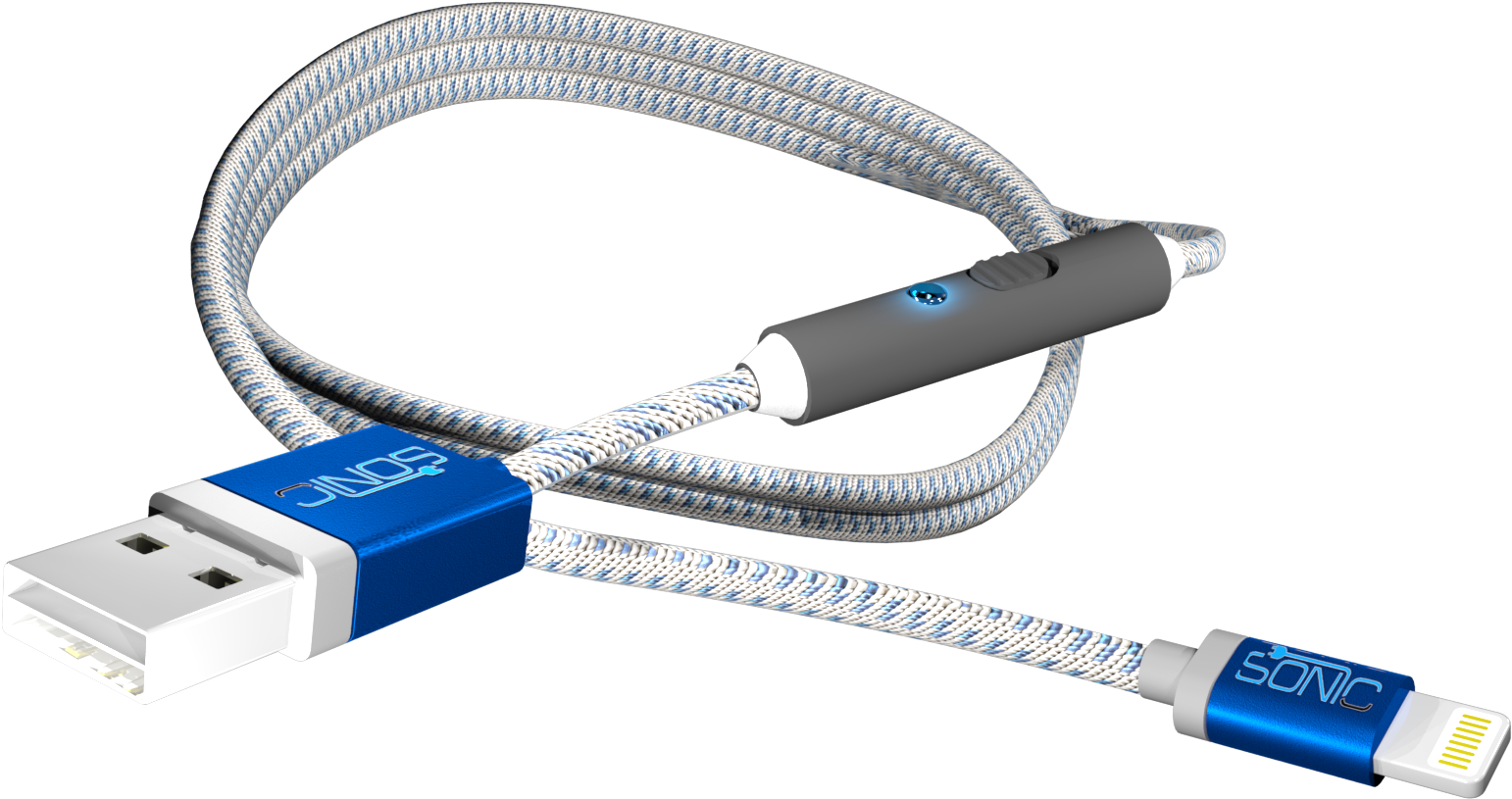 Braided U S B Lightning Cable PNG