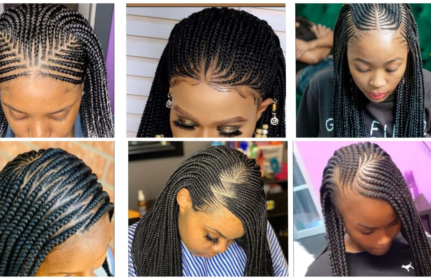 A Series Of Pictures Of Different Styles Of Braids