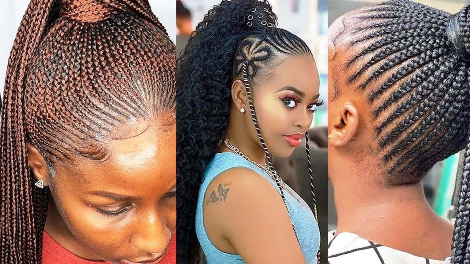 A Woman With Braids In Different Styles