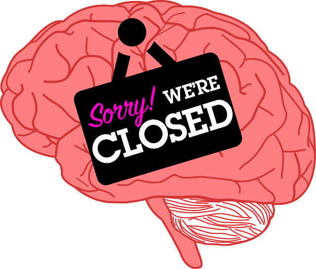 Brain Closed Sign Clipart PNG