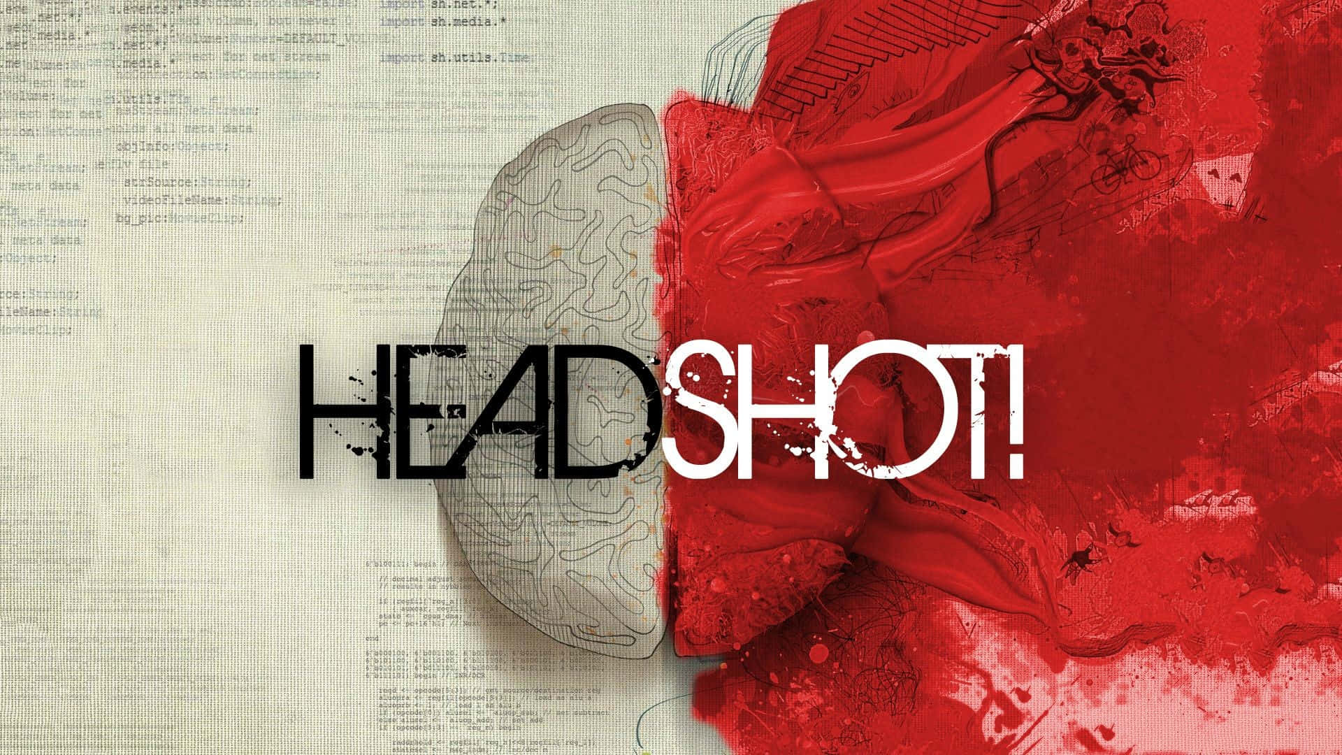 Headshoten Hjärna Med Röd Färg På Den (gällande Dator- Eller Mobilbakgrundsbild) Wallpaper