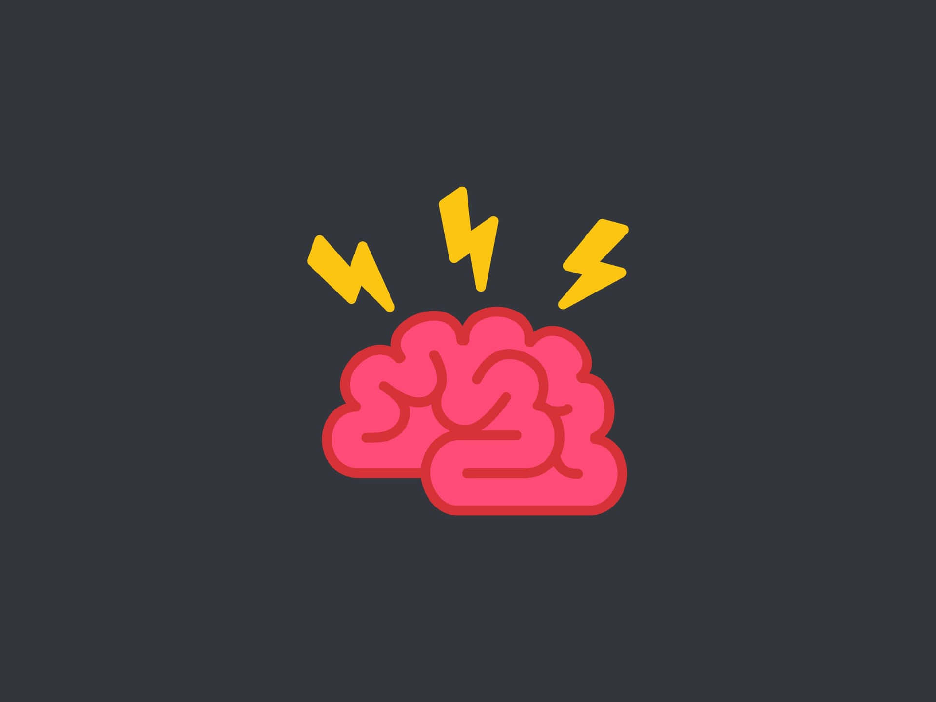 A Brain With Lightning Coming Out Of It Wallpaper