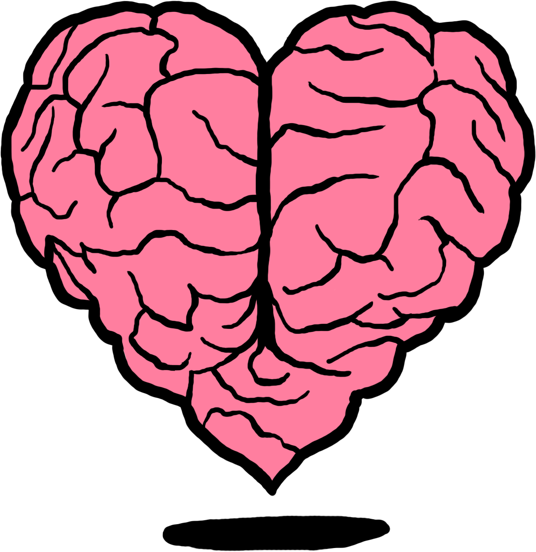 Brain Shaped Heart Illustration PNG