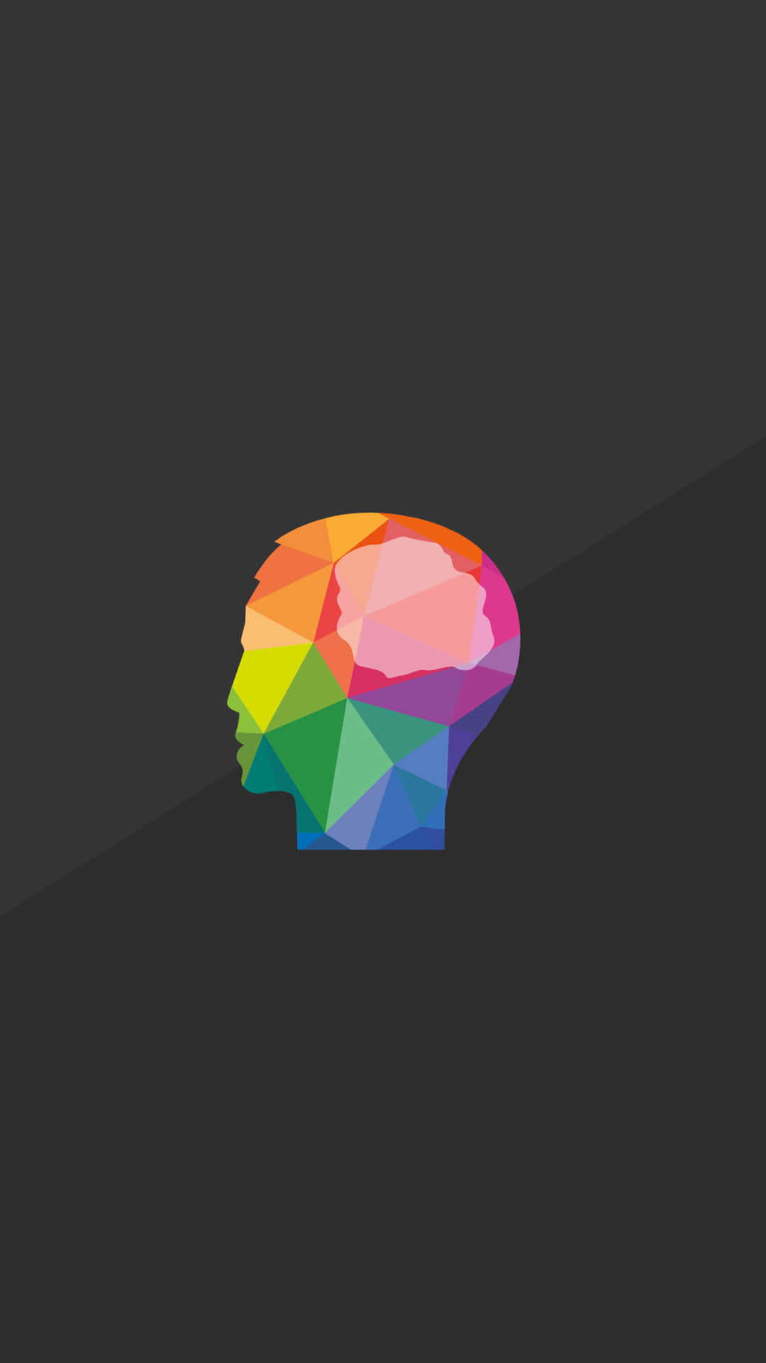 Einfarbenfrohes Logo Eines Menschlichen Kopfes Wallpaper