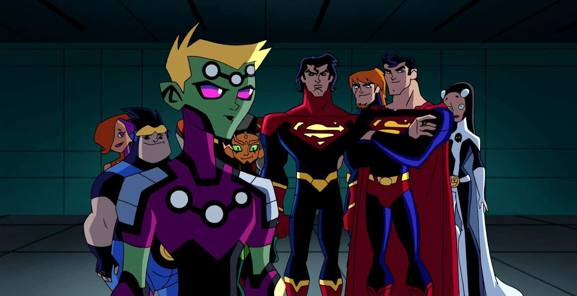 Brainiac 5 And Team Legion Of Super Heroes Wallpaper