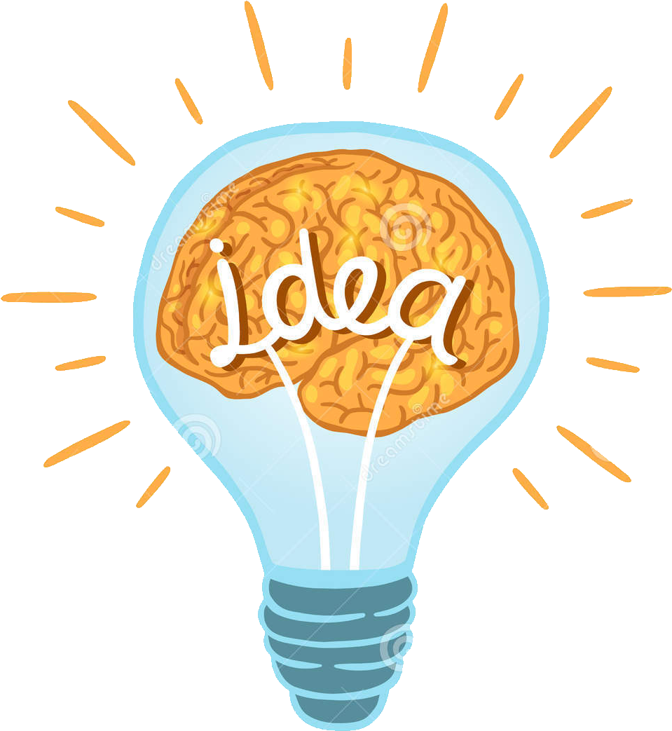 Brainstorming Lightbulb Idea Concept PNG