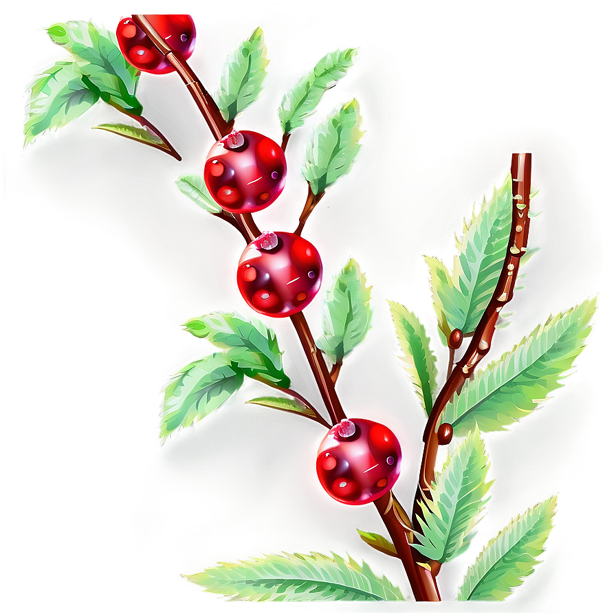 Branch With Red Berries Png Eoq PNG
